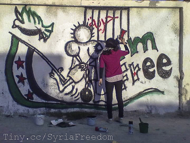 freedom graffiti syria 