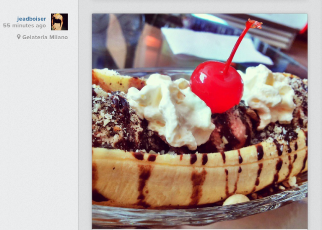 Instagram food photos - gelateria milano